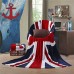 Hot Selling Air Conditioning Blanket Flannel British Rice Flag American Flag Blanket Gift Blanket