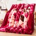Wholesale in Stock Luxury Printed Thick Sherpa Fleece Blankets Super Soft Winter Red Heavy Raschel Mink Blanket