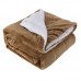 China Supplier Double Layer Sherpa Mink Baby Blanket Luxury Soft Throw Mink Sherpa Fleece Blanket