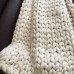 Hot Woolen Hand-woven Throw Flannel Fleece Blanket Knitted Wool Sofa Chunky Knit Weighted Blanket