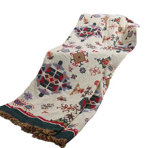 European and American geometric pattern 100% cotton Printed blanket