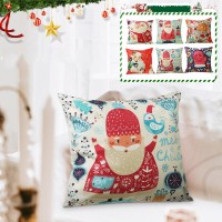 45*45cm Christmas Cushion Cover Decorative Sofa Pillow Cover Case Seat Car Home Decor Throw Pillowcase for Home Christmas Decoration