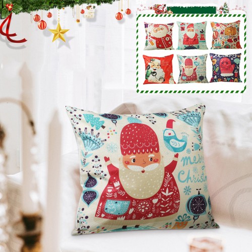 45*45cm Christmas Cushion Cover Decorative Sofa Pillow Cover Case Seat Car Home Decor Throw Pillowcase for Home Christmas Decoration