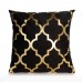 45 x 45cm Christmas Pillow Case Black And White Golden Painted Pillowcase Decorative Christmas Cushion Cover for Sofa Case Pillows