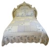 Reversible 100% Cotton Fabric True Patchwork with Ruffle Decoration Quilt