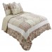 factory direct sell eco friendly cotton floral fabric true patchwork ruffle decoration quilt